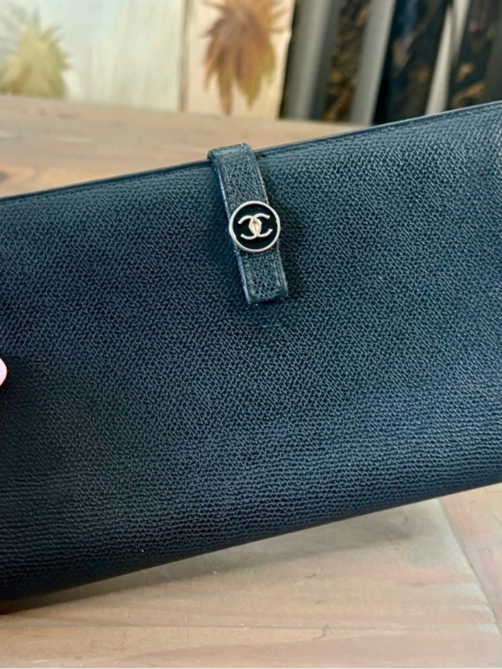CHANEL Paris Black Caviar Leather Continental Wallet with CC Button XLNT - Picture 5 of 15